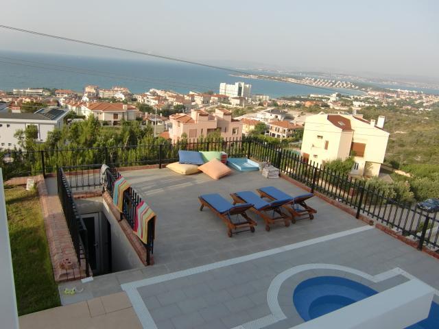 Luxury Villa With Amazing View, Cesme Bagian luar foto